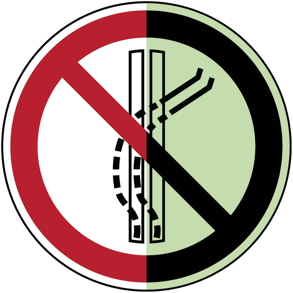 Schleppspur verlassen verboten - ISO 7010