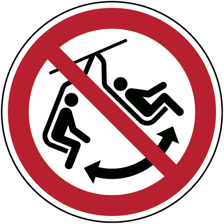 Schaukeln im Sessel verboten - ISO 7010