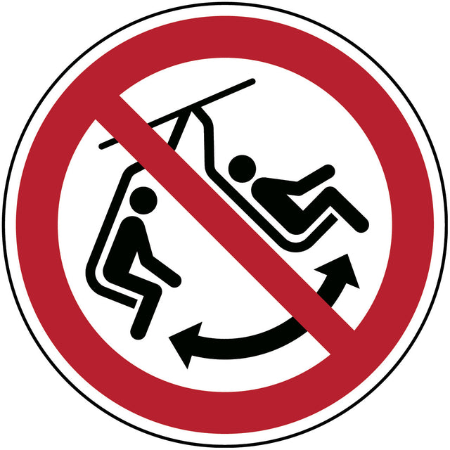 Schaukeln im Sessel verboten - ISO 7010
