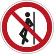 ISO-Sicherheitsschild – Anlehnen verboten