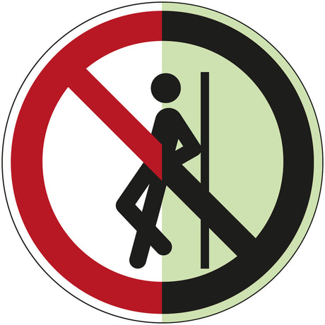 ISO-Sicherheitsschild – Anlehnen verboten