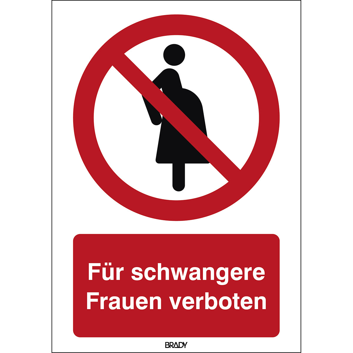 ISO-Sicherheitsschild – Nicht für Schwangere