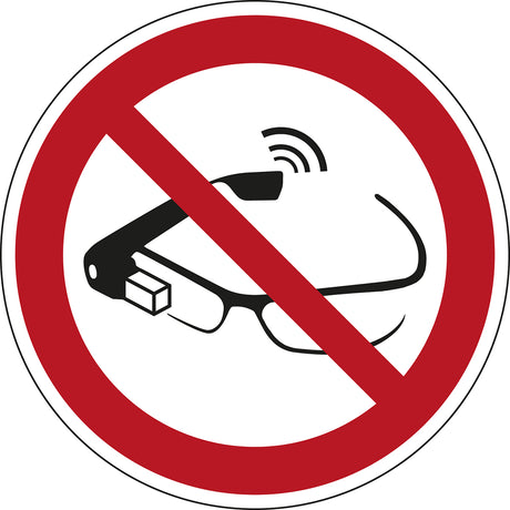 ISO Sicherheitskennzeichnung - Benutzung von Datenbrillen verboten