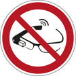 ISO Sicherheitskennzeichnung - Benutzung von Datenbrillen verboten