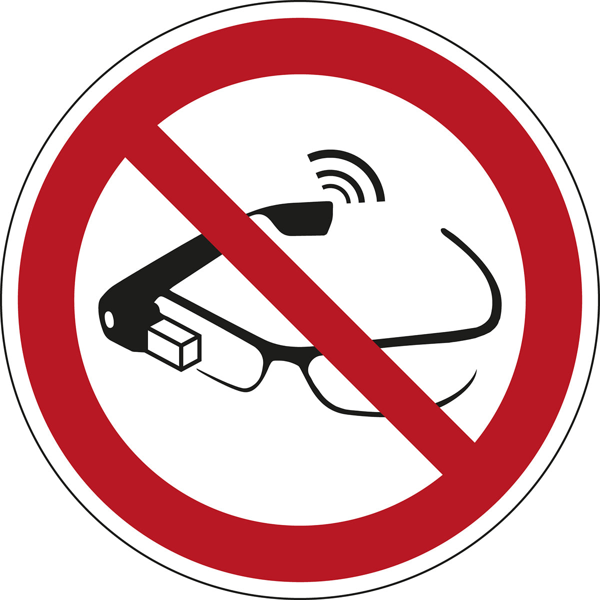 ISO Sicherheitskennzeichnung - Benutzung von Datenbrillen verboten