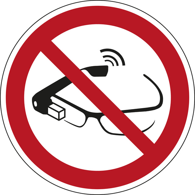 ISO Sicherheitskennzeichnung - Benutzung von Datenbrillen verboten