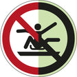 ISO Sicherheitskennzeichnung - Nicht aus Rodelschlitten herausstrecken