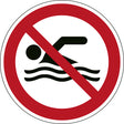 ISO Sicherheitskennzeichnung - Schwimmen verboten