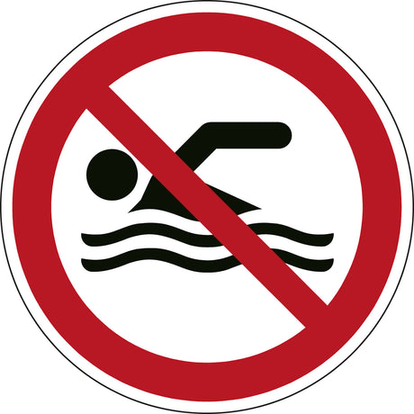 ISO Sicherheitskennzeichnung - Schwimmen verboten