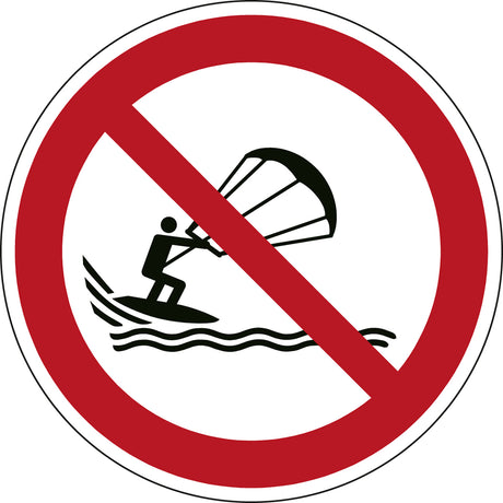 ISO Sicherheitskennzeichnung - Kitesurfen verboten