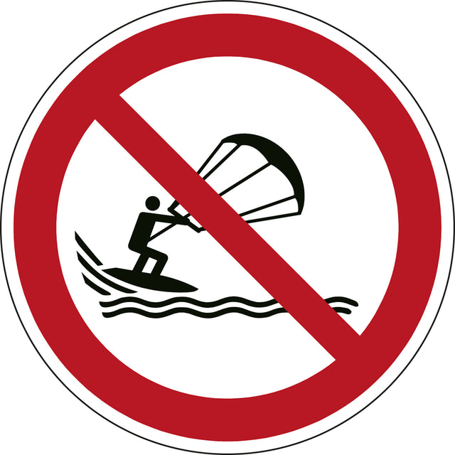 ISO Sicherheitskennzeichnung - Kitesurfen verboten