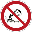 ISO Sicherheitskennzeichnung - Kitesurfen verboten