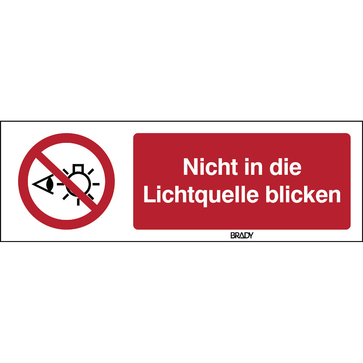 ISO safety sign - Do not look into the light source