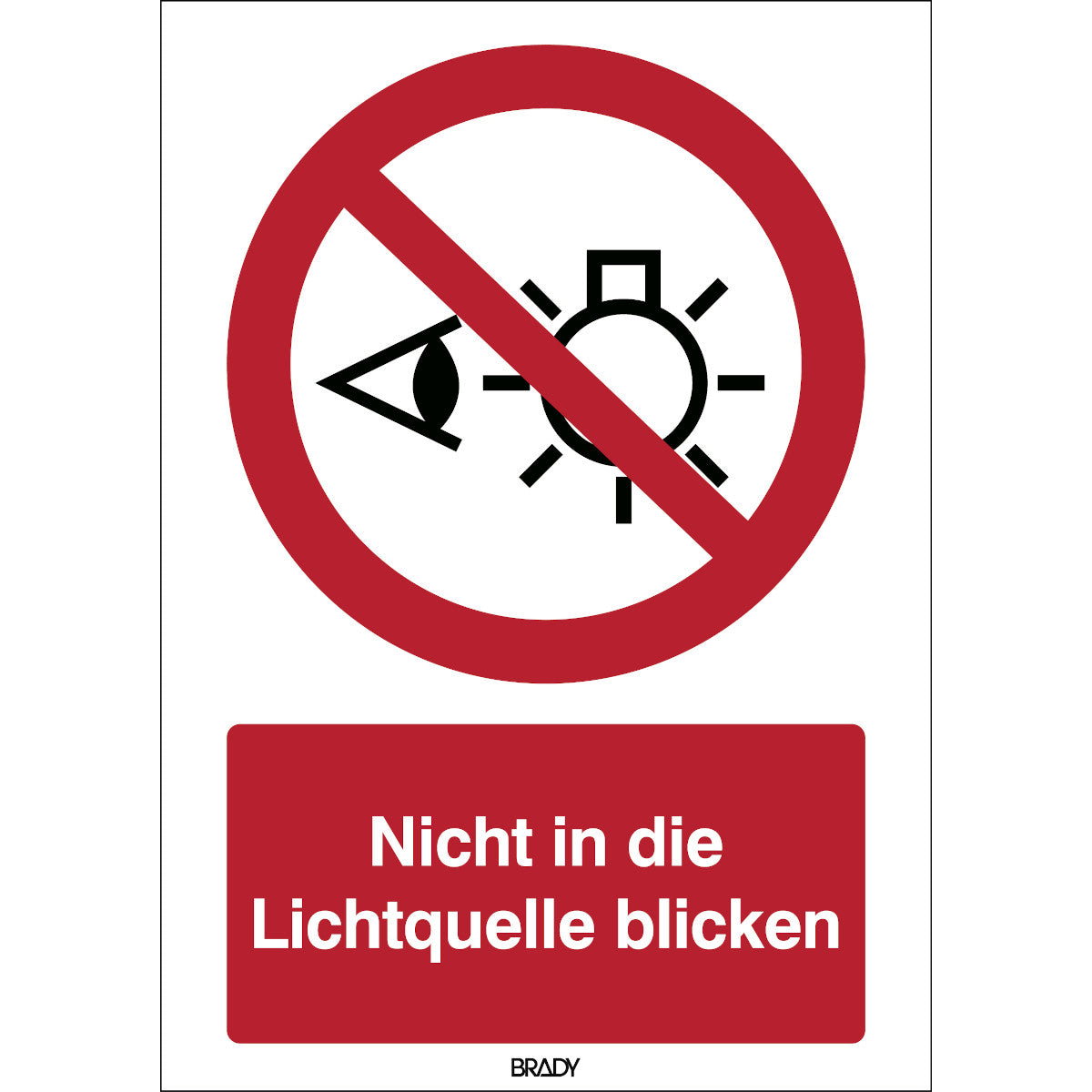 ISO safety sign - Do not look into the light source