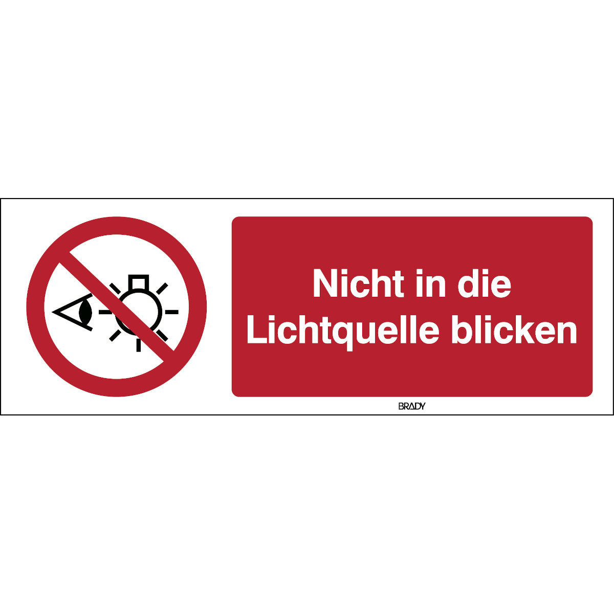 ISO safety sign - Do not look into the light source