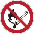 Verbotsschilder - Feuer, offenes Licht und Rauchen verboten