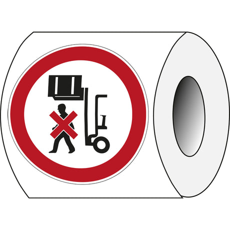 Sicherheitsetiketten auf Rolle - Nicht unter angehobene Last treten