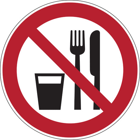Verbotsschilder - Essen und Trinken verboten