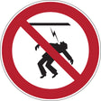 Verbotsschilder - Starkstromkabel berühren verboten