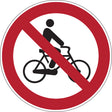 Verbotsschilder - Radfahren verboten