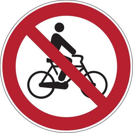 Verbotsschilder - Radfahren verboten