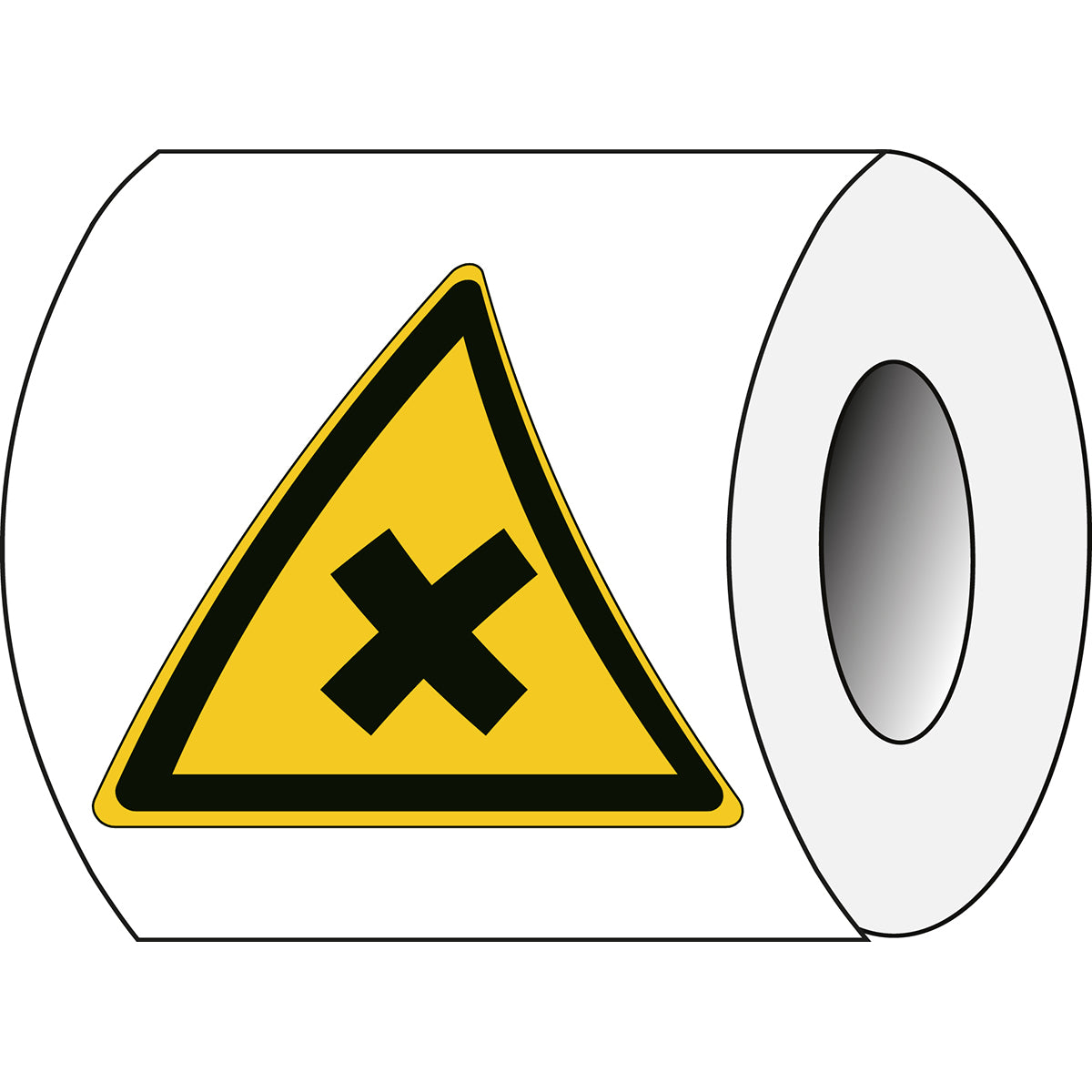 Sicherheitsetiketten auf Rolle - Warnung vor gesundheitsschädlichen Stoffen