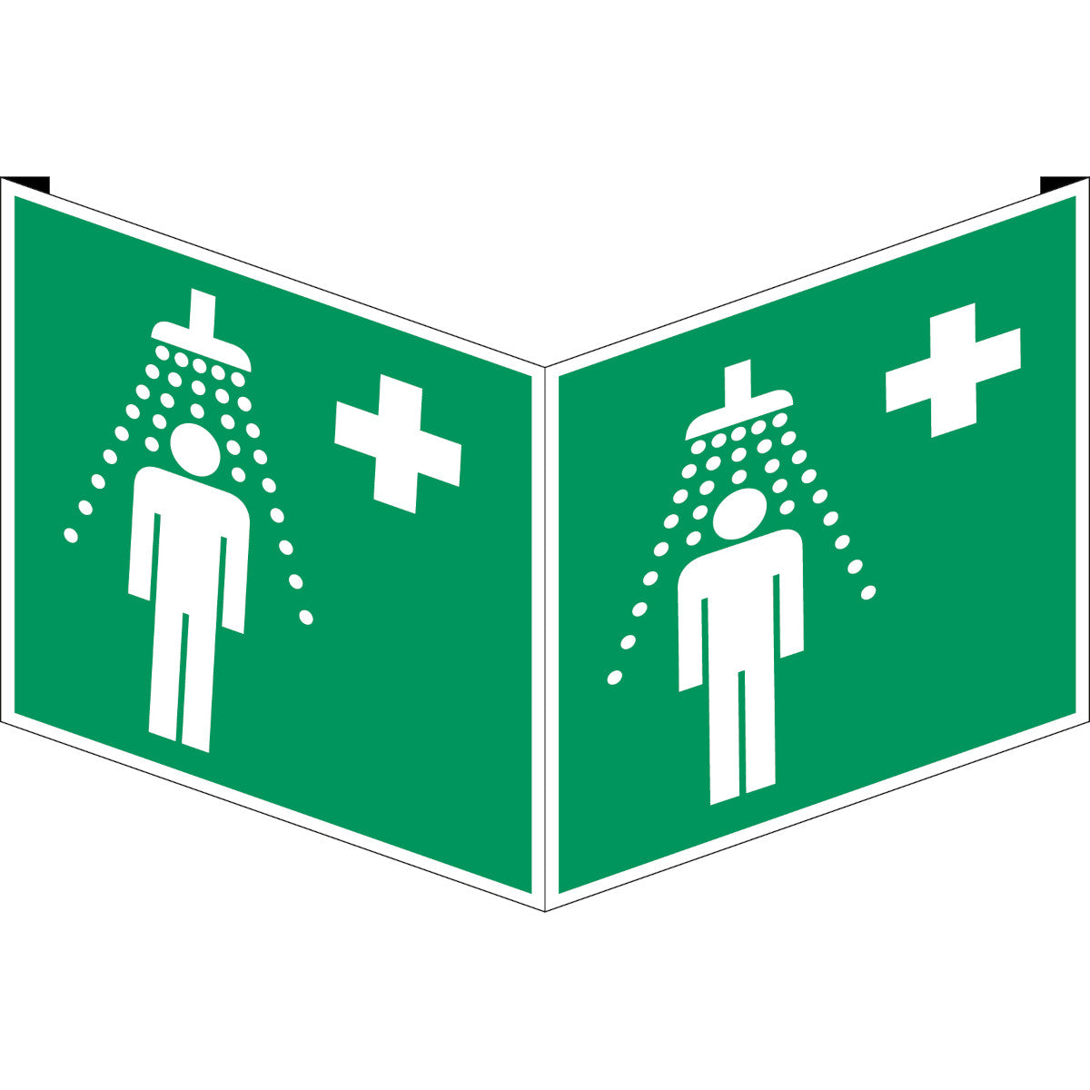 Fahnen- und Winkelschilder - Notdusche