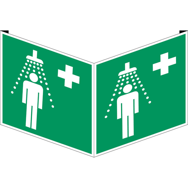 Fahnen- und Winkelschilder - Notdusche