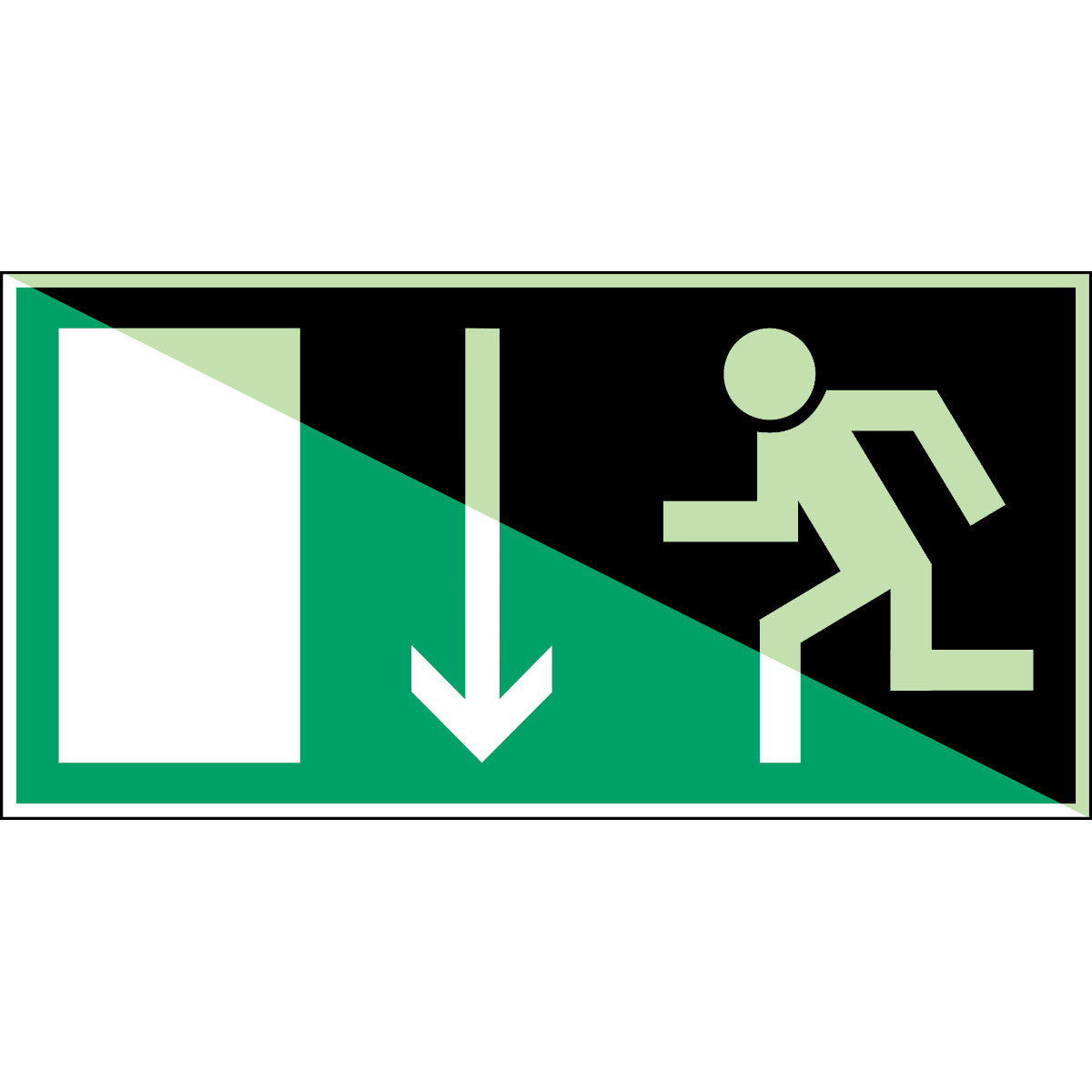 Photoluminescent safety sign