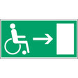 Fluchtwegkennzeichnung - Rettungsweg für Behinderte (rechts)