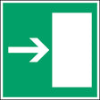 Fluchtwegkennzeichnung - Rettungsweg nach links = Rettungsweg nach rechts
