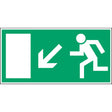 Fluchtwegkennzeichnung - Rettungsweg links abwärts