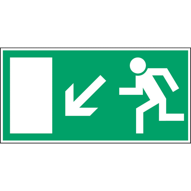 Fluchtwegkennzeichnung - Rettungsweg links abwärts