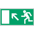 Fluchtwegkennzeichnung - Rettungsweg links aufwärts