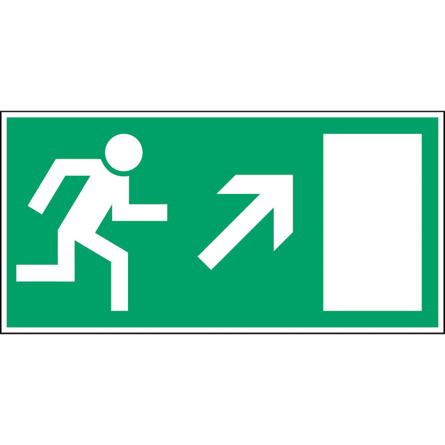 Fluchtwegkennzeichnung - Rettungsweg rechts aufwärts