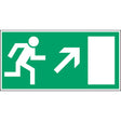 Fluchtwegkennzeichnung - Rettungsweg rechts aufwärts