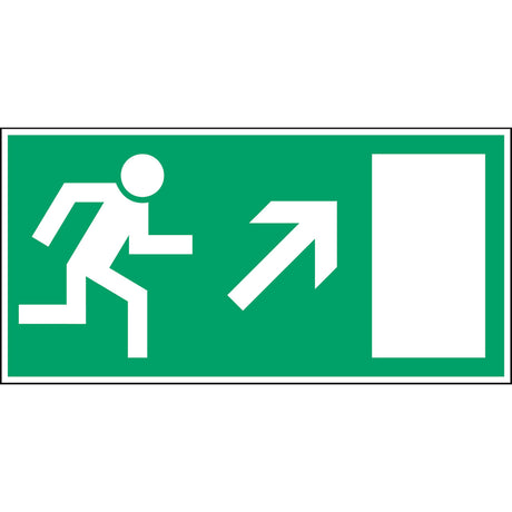 Fluchtwegkennzeichnung - Rettungsweg rechts aufwärts