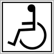 Hinweisschilder - Zugang für Rollstuhlfahrer
