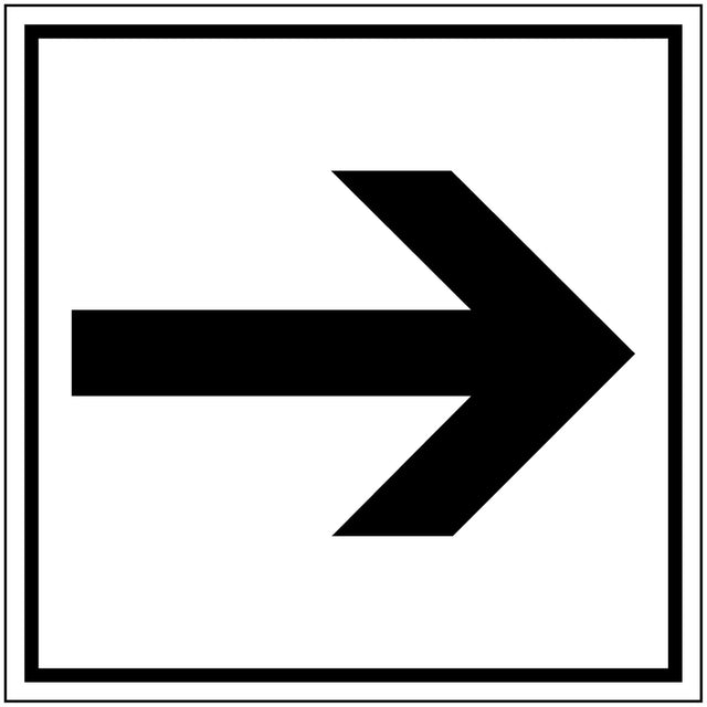 Hinweisschilder - Richtungspfeil