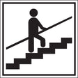 Hinweisschilder - Treppe mit Geländer