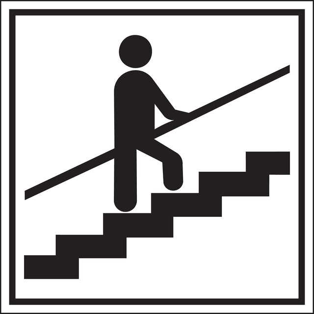 Hinweisschilder - Treppe mit Geländer