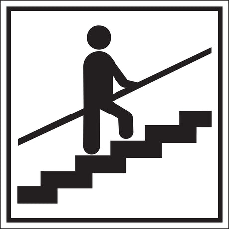 Hinweisschilder - Treppe mit Geländer