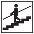 Hinweisschilder - Treppe mit Geländer