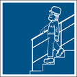 Hinweisschilder - Treppe mit Geländer