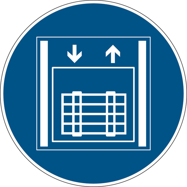 Gebotsschilder - Lastenaufzug