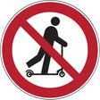 Verbotsschilder - Rollerfahren verboten