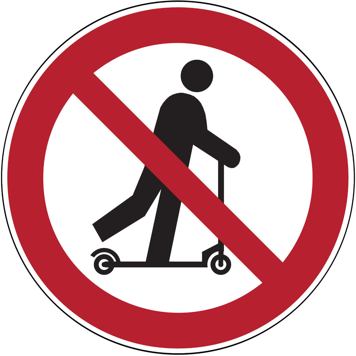 Verbotsschilder - Rollerfahren verboten