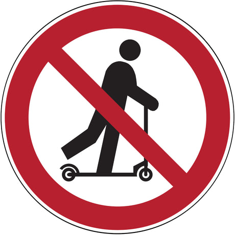 Verbotsschilder - Rollerfahren verboten