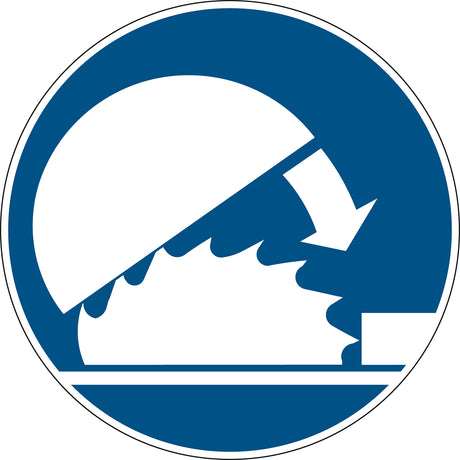 Gebotsschilder - Schutzschild für Säge benutzen