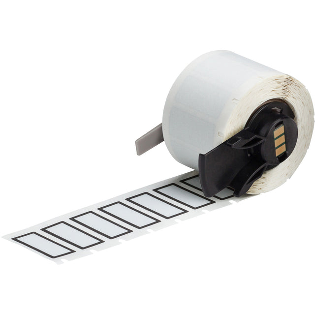 Graue Etiketten aus metallisiertem Polyester mit matter Oberfläche für M610, M611, BMP61, M710 (mit Medienadapter) und BMP71 (mit Medienadapter)